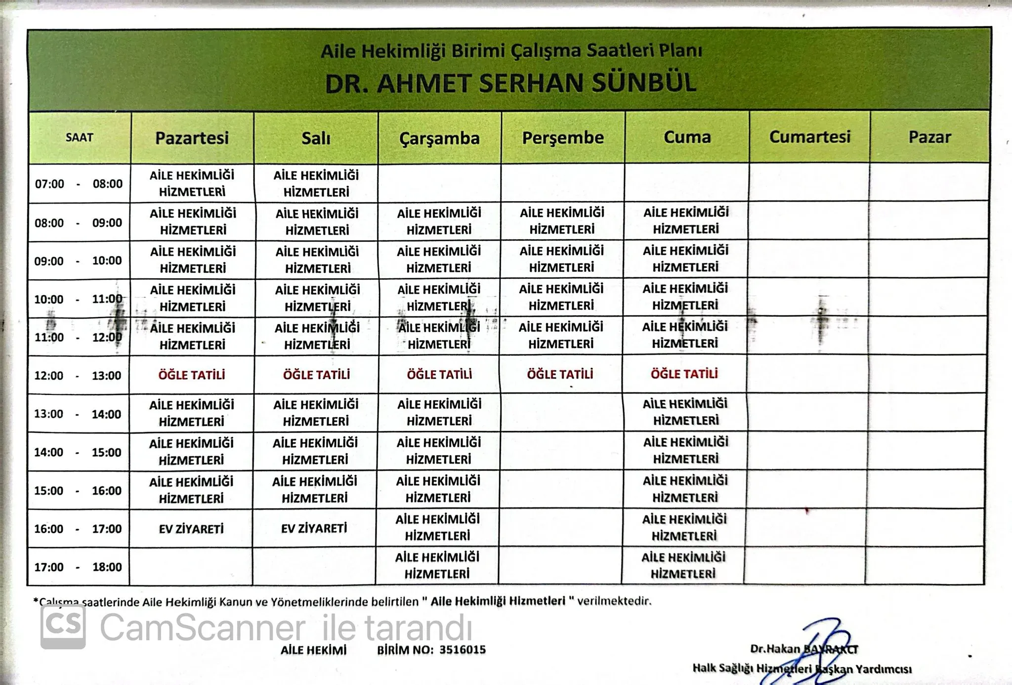 DR. AHMET SERHAN SÜNBÜL Programı