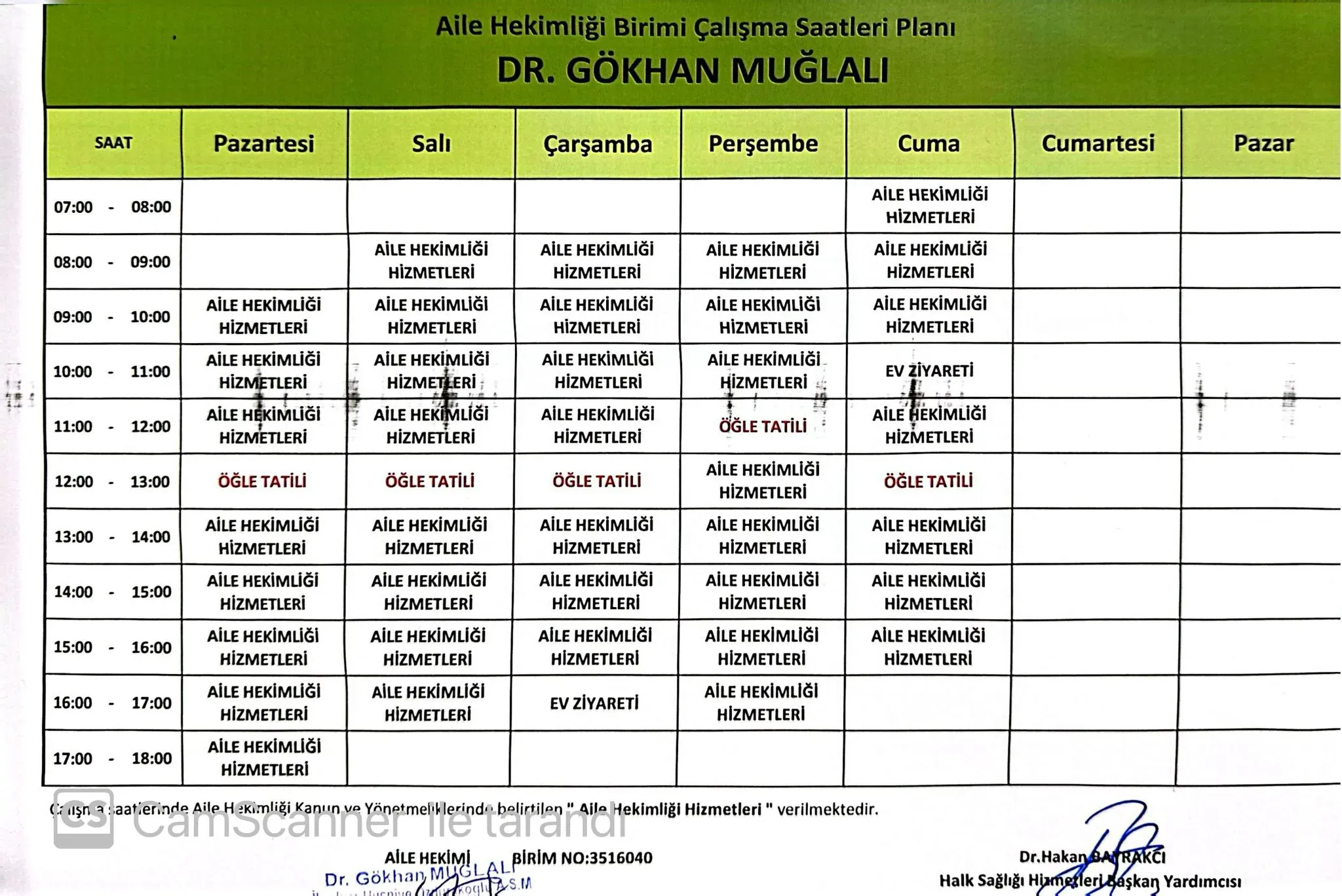 DR. GÖKHAN MUĞLALI Programı